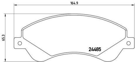 Комплект тормозных колодок из 4 шт. дисков BREMBO P24065