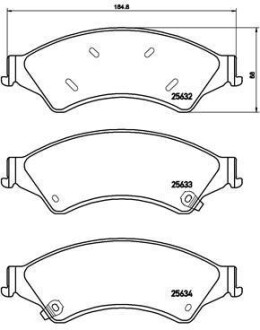 Гальмівні колодки дискові BREMBO P24153