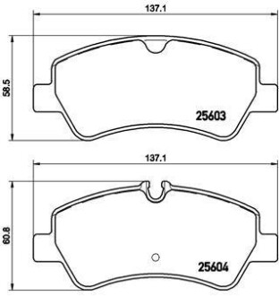 Комплект тормозных колодок, дисковый механизм BREMBO P24160 (фото 1)