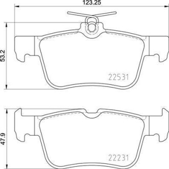 Комплект гальмівних колодок з 4 шт. дисків BREMBO P24175