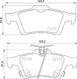 Klocki ham. FOCUS III tyі BREMBO P24216