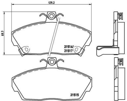 Комплект тормозных колодок, дисковый механизм BREMBO P28020