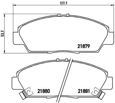 Комплект тормозных колодок, дисковый механизм BREMBO P28021