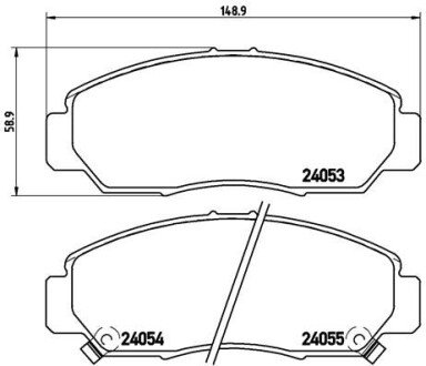 Гальмівні колодки, дискове гальмо (набір) BREMBO P28047