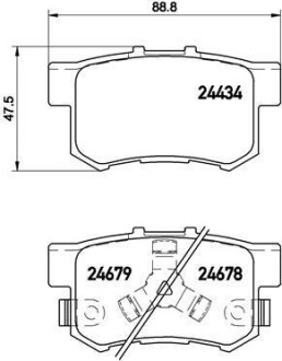 Комплект тормозных колодок, дисковый механизм BREMBO P 28 061 (фото 1)