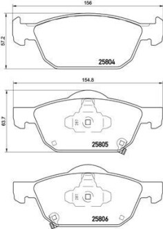 Гальмівні колодки дискові BREMBO P 28 076 (фото 1)