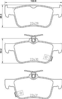 Комплект тормозных колодок из 4 шт. дисков BREMBO P28089