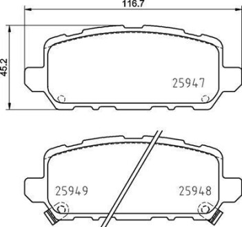 Колодки гальмівні HR-V tyі.. BREMBO P28090