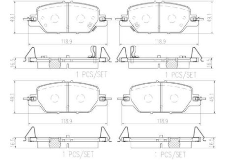 KLOCKI HAMULCOWE TYL BREMBO P28097