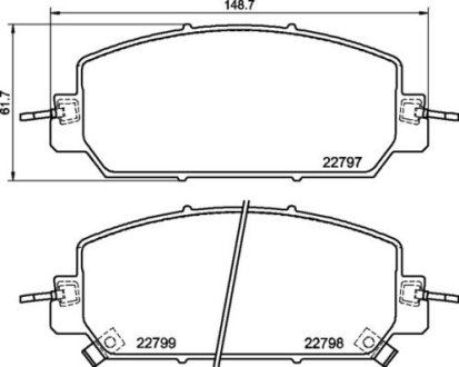 Комплект гальмівних колодок BREMBO P28098