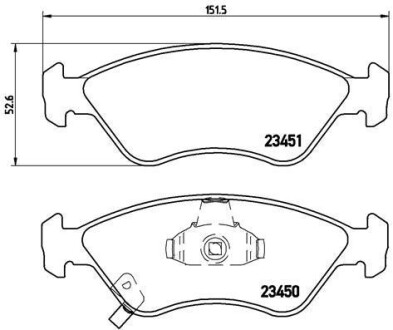 Гальмівні колодки, дискове гальмо (набір) BREMBO P30007