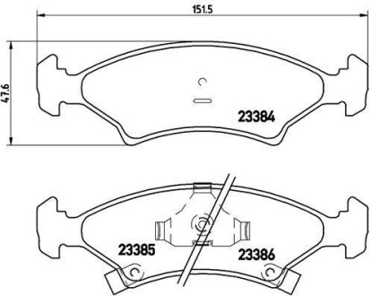 Колодки тормозные передние дисковые BREMBO P30009