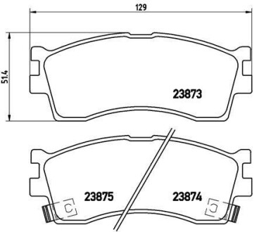 Комплект тормозных колодок, дисковый механизм BREMBO P30016