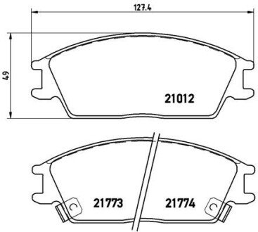 Комплект тормозных колодок из 4 шт. дисков BREMBO P30024