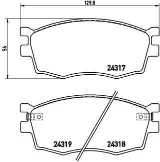 Комплект тормозных колодок из 4 шт. дисков BREMBO P30026