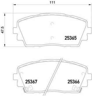 Комплект тормозных колодок, дисковый механизм BREMBO P 30 053