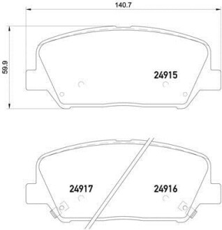 Тормозные колодки BREMBO P 30 065