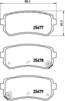 Комплект тормозных колодок из 4 шт. дисков BREMBO P30068 (фото 1)