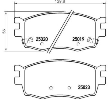 Комплект тормозных колодок, дисковый механизм BREMBO P 30 069