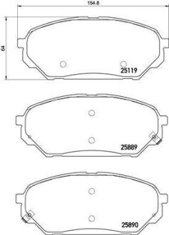 Колодки гальмівні ix55.. BREMBO P30071