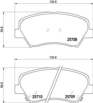 Комплект тормозных колодок из 4 шт. дисков BREMBO P 30 073