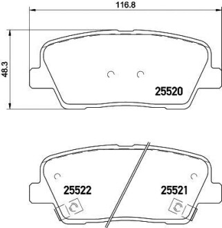 Гальмівні колодки BREMBO P30081