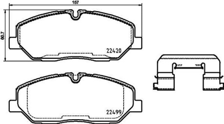 Гальмівні колодки (набір) BREMBO P30084