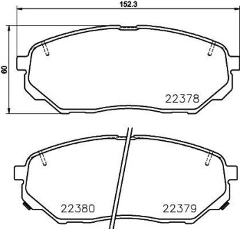 Комплект тормозных колодок из 4 шт. дисков BREMBO P30086