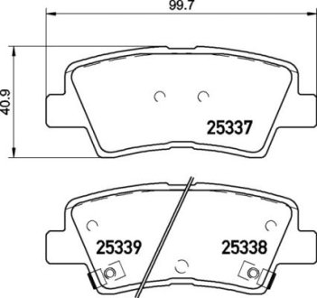 Комплект тормозных колодок из 4 шт. дисков BREMBO P30094