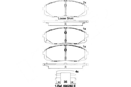 Колодки гальмівні, дискові BREMBO P30095