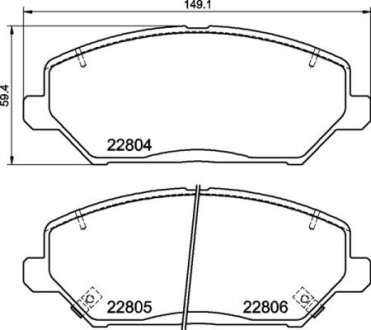 KLOCKI HAMULCOWE PRZOD BREMBO P30110