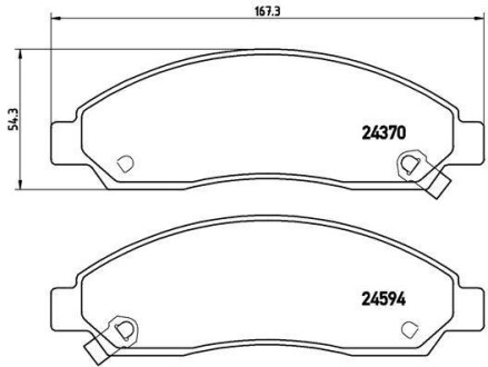 Комплект тормозных колодок, дисковый механизм BREMBO P34005