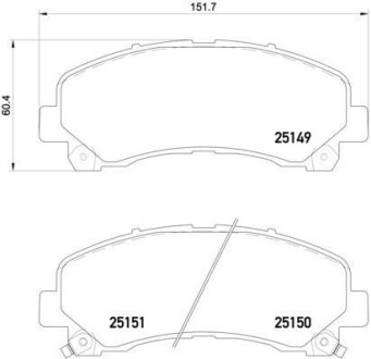 Комплект тормозных колодок, дисковый механизм BREMBO P 34 007