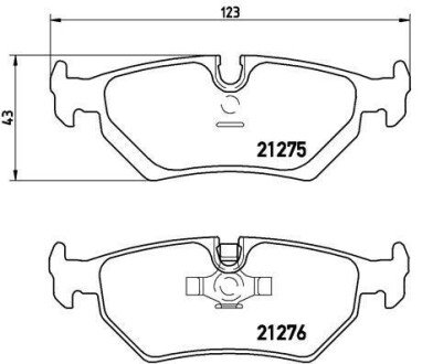 Гальмівні колодки, дискове гальмо (набір) BREMBO P36008 (фото 1)