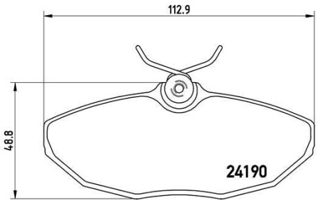 Комплект тормозных колодок, дисковый механизм BREMBO P36015