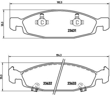 Комплект тормозных колодок, дисковый механизм BREMBO P37005