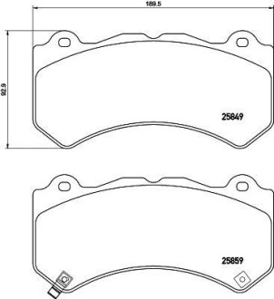 Гальмівні колодки дискові BREMBO P37018