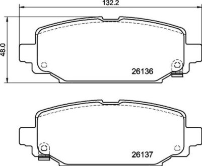 Комплект гальмівних колодок JEEP WRANGLER IV (JL) 11/17-> BREMBO P37026