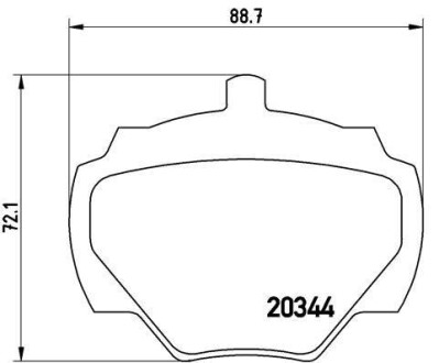 Гальмівні колодки, дискове гальмо (набір) BREMBO P44001