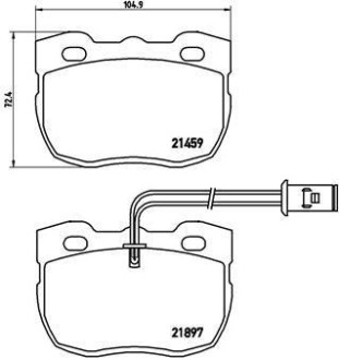 Комплект тормозных колодок, дисковый механизм BREMBO P44004