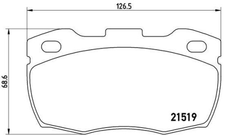 Гальмівні колодки, дискове гальмо (набір) BREMBO P44005