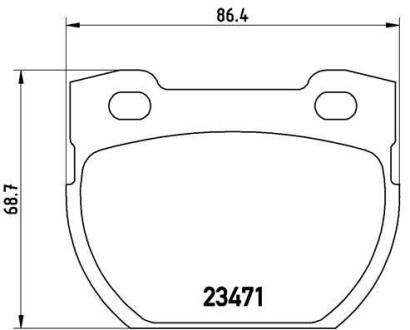 Комплект тормозных колодок, дисковый механизм BREMBO P44007