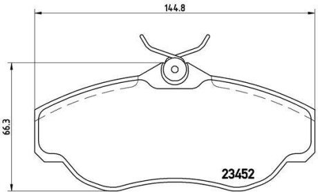 Гальмівні колодки, дискове гальмо (набір) BREMBO P44008 (фото 1)