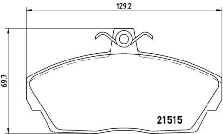 Комплект тормозных колодок, дисковый механизм BREMBO P44010