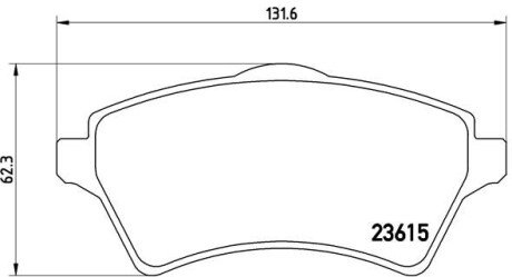 Комплект тормозных колодок из 4 шт. дисков BREMBO P44011