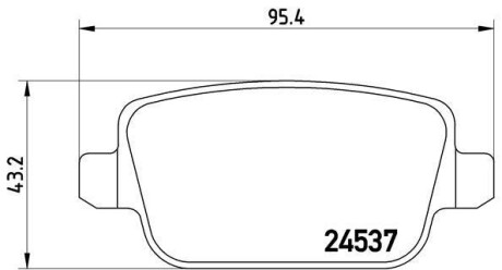 Комплект тормозных колодок из 4 шт. дисков BREMBO P44016