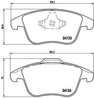 Колодки тормозные дисковые, к-кт. BREMBO P44020