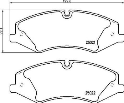 Колодки гальмівні RANGE ROVER 06-12.. BREMBO P44024 (фото 1)