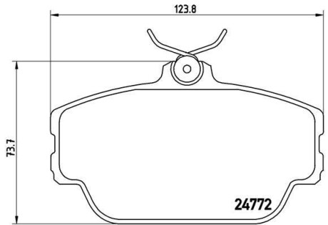 Гальмівні колодки, дискове гальмо (набір) BREMBO P46001