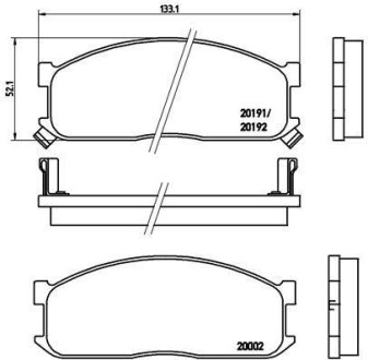 Гальмівні колодки, дискове гальмо (набір) BREMBO P49010